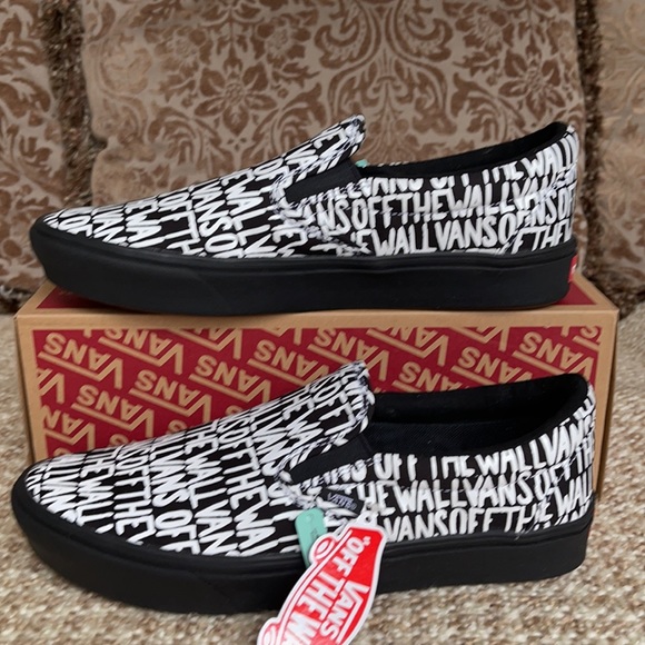 Vans COMFYCUSH Slip On Brush Black/True White men’ - Picture 2 of 16